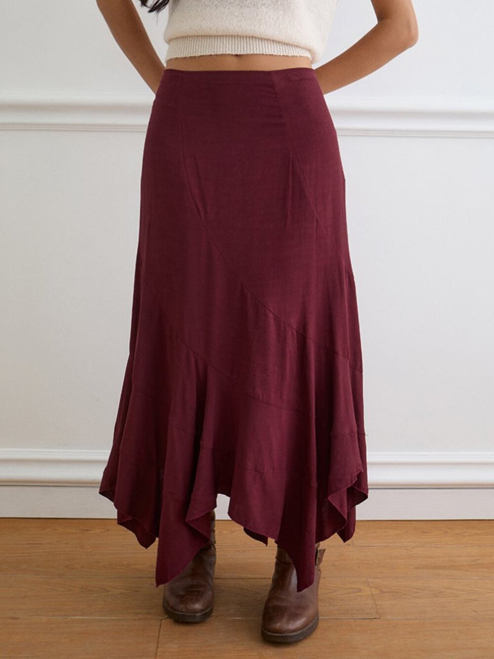 Motel Rocks Rombe Maxi Skirt in Maroon Size XXS